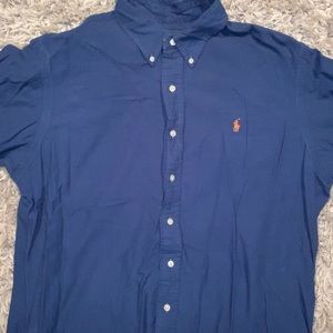 Navy Ralph Lauren Long Sleeve Collared
